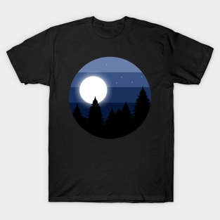 Moonlighting and trees T-Shirt